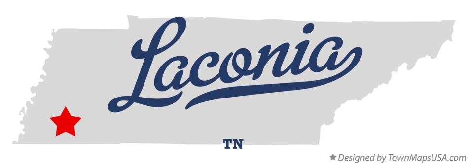 Map of Laconia Tennessee TN