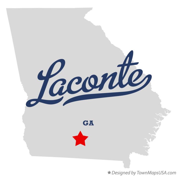 Map of Laconte Georgia GA