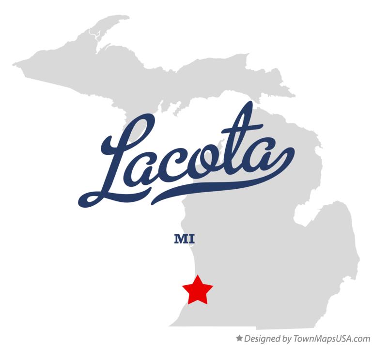 Map of Lacota Michigan MI