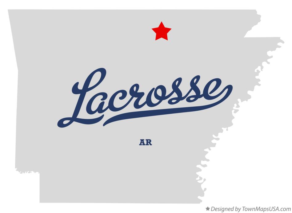 Map of Lacrosse Arkansas AR