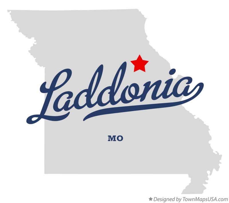 Map of Laddonia Missouri MO