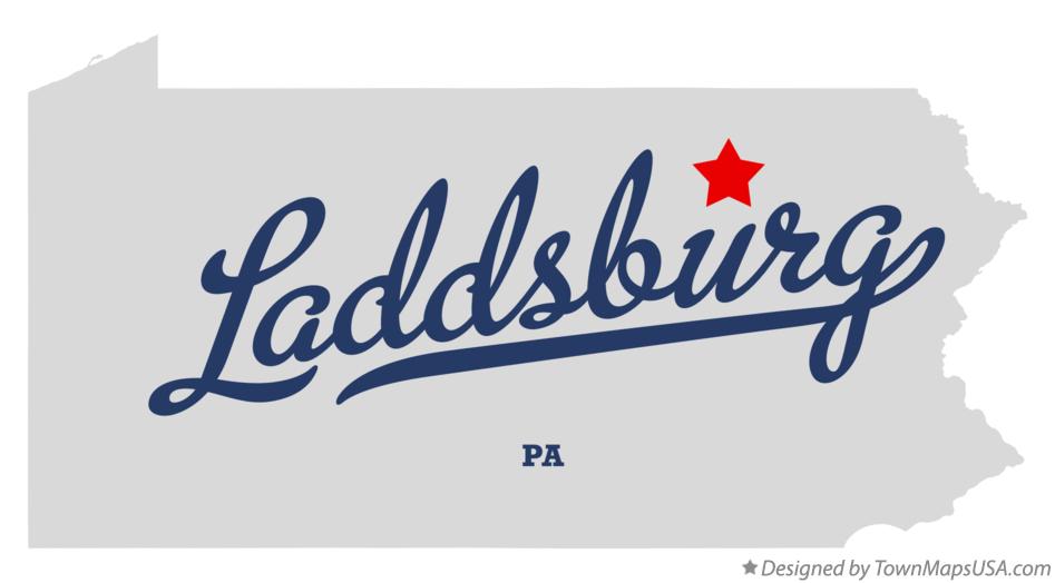 Map of Laddsburg Pennsylvania PA