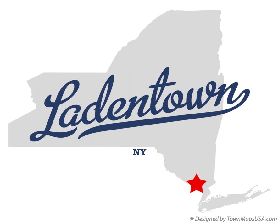 Map of Ladentown New York NY