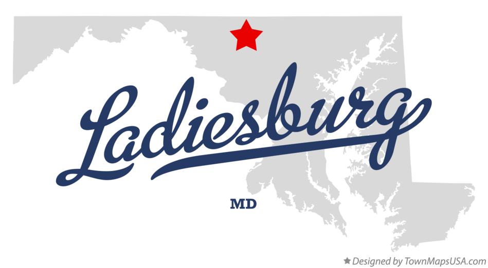 Map of Ladiesburg Maryland MD