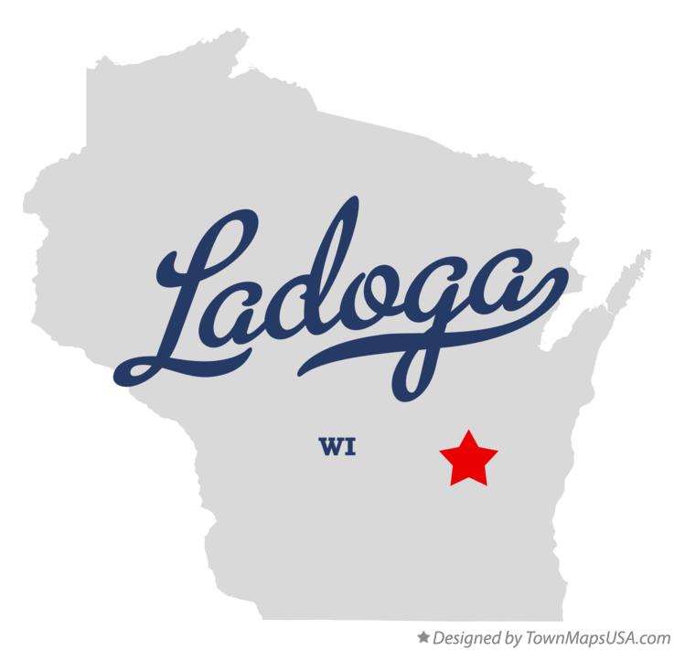 Map of Ladoga Wisconsin WI