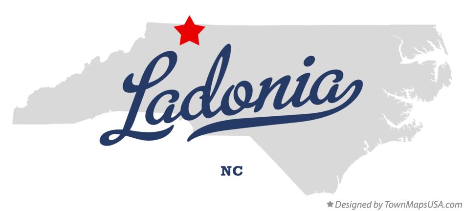 Map of Ladonia North Carolina NC