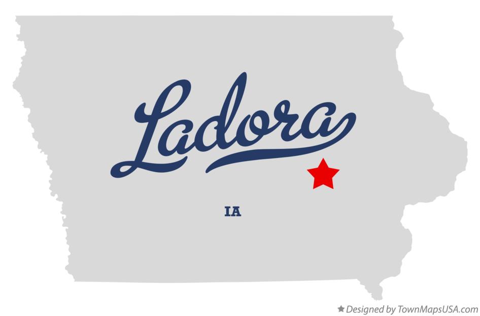 Map of Ladora Iowa IA