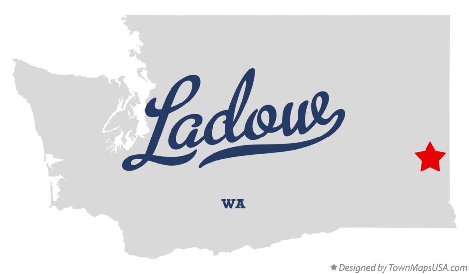 Map of Ladow Washington WA