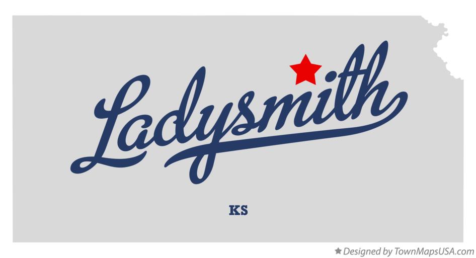 Map of Ladysmith Kansas KS