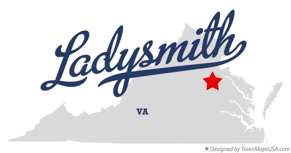 Map of Ladysmith Virginia VA