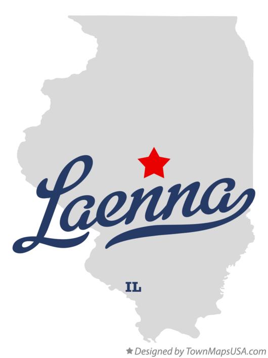 Map of Laenna Illinois IL
