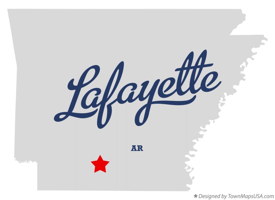 Map of Lafayette Arkansas AR