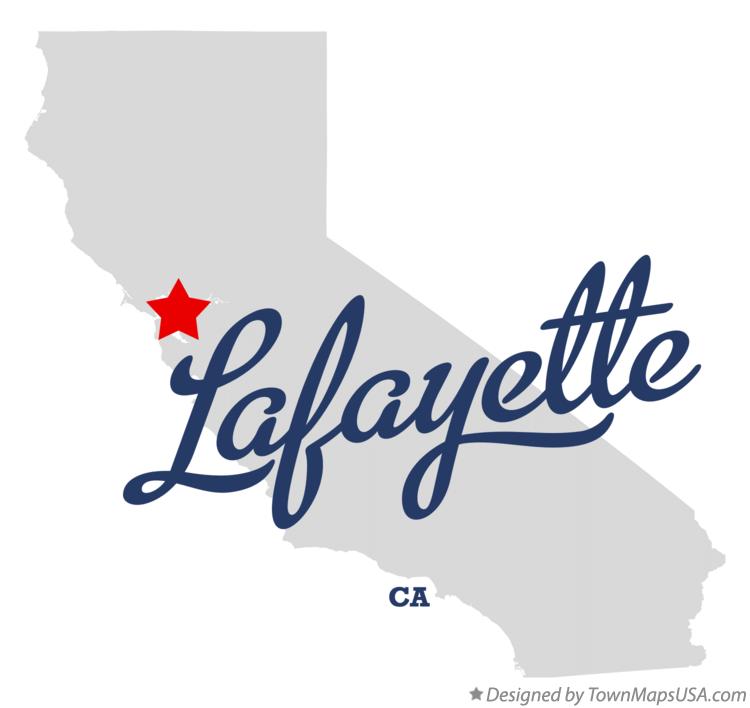 Map of Lafayette California CA
