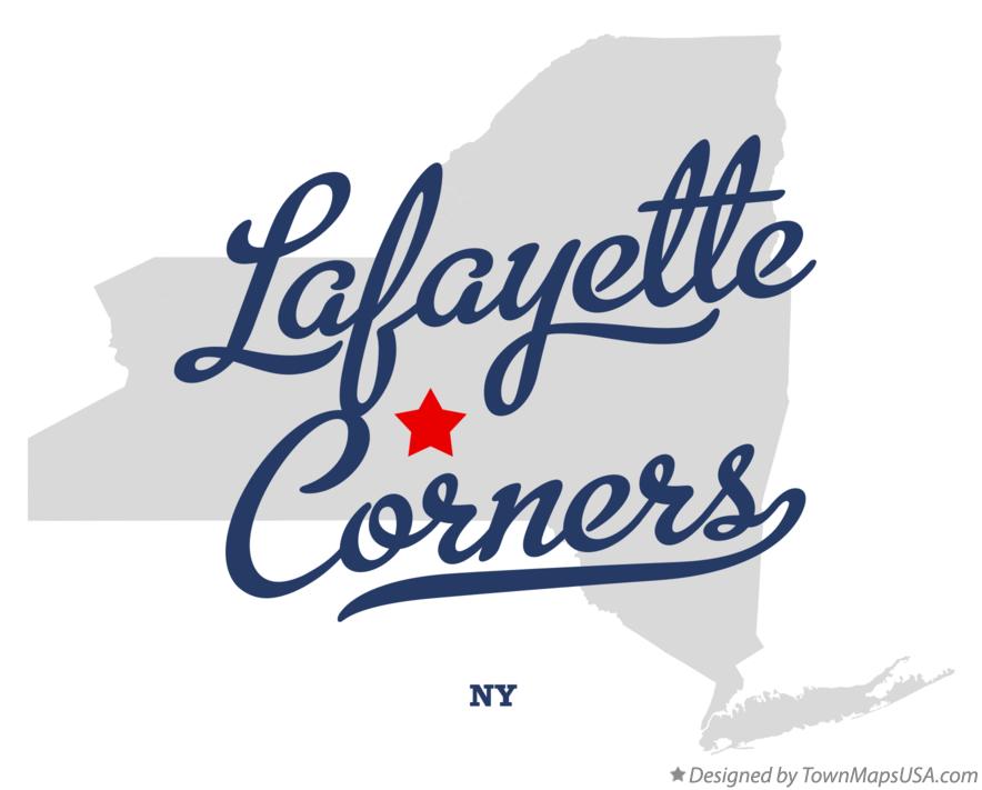 Map of Lafayette Corners New York NY