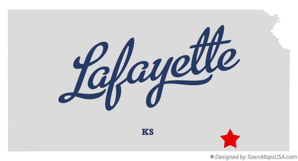 Map of Lafayette Kansas KS