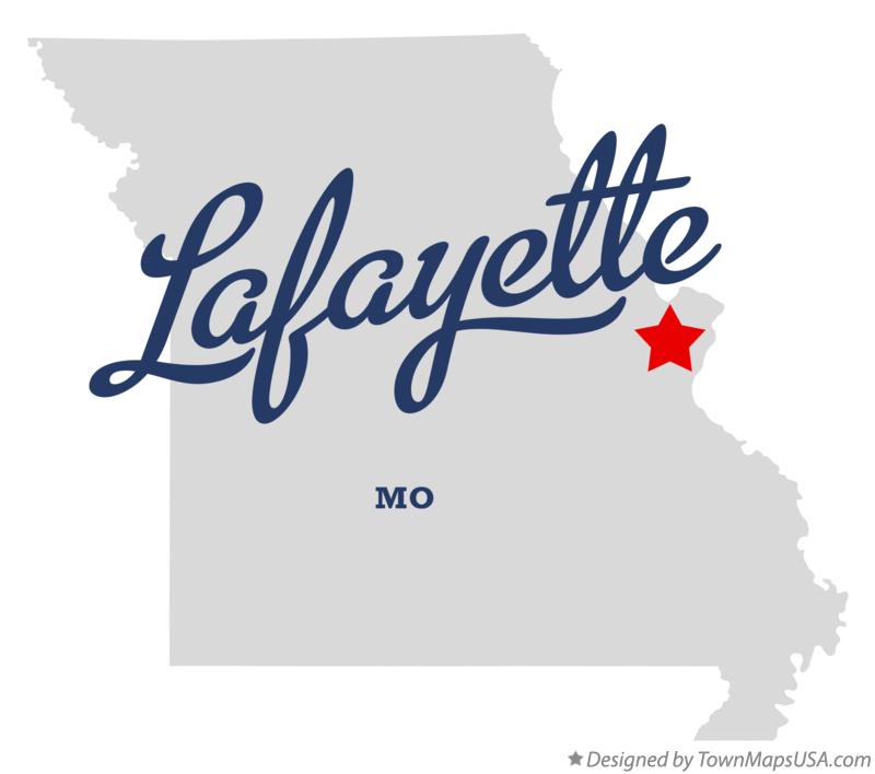 Map of Lafayette Missouri MO