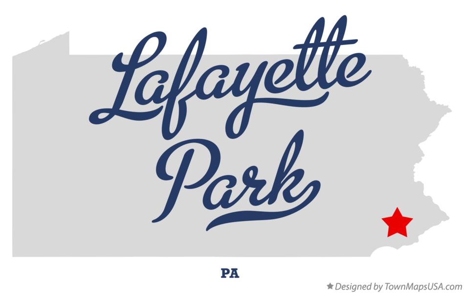 Map of Lafayette Park Pennsylvania PA