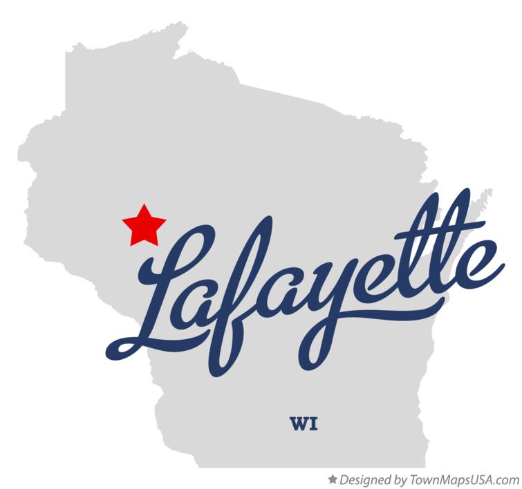 Map of Lafayette Wisconsin WI