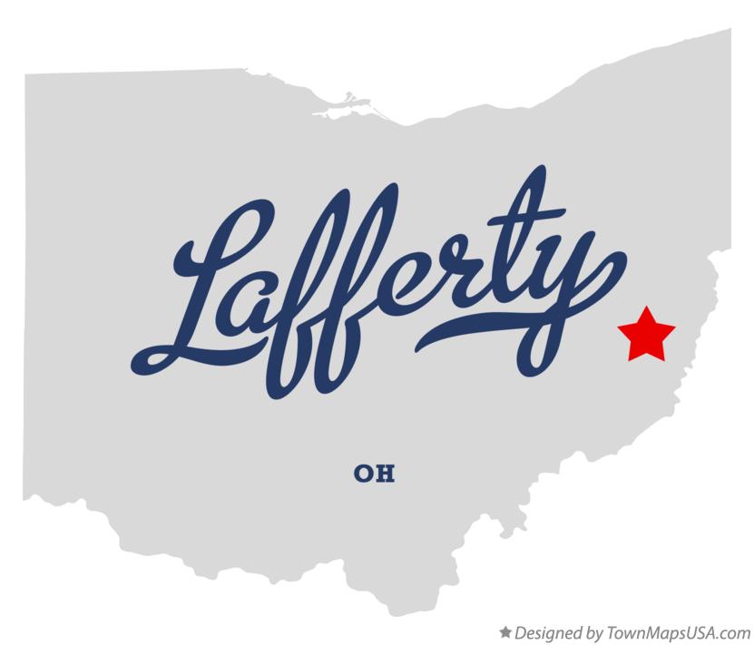 Map of Lafferty Ohio OH