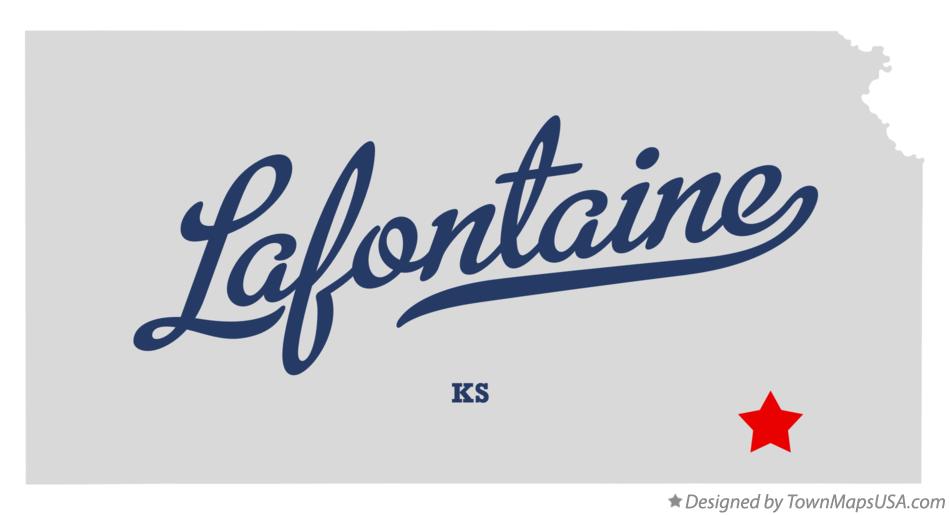 Map of Lafontaine Kansas KS