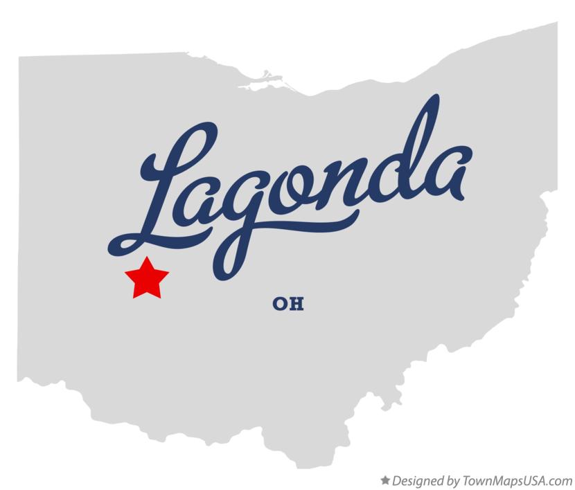 Map of Lagonda Ohio OH