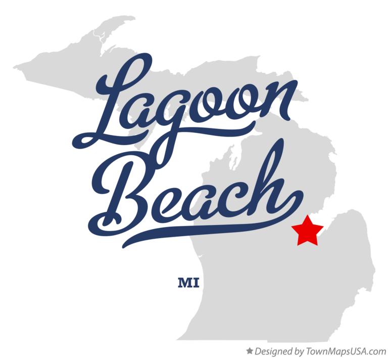 Map of Lagoon Beach Michigan MI