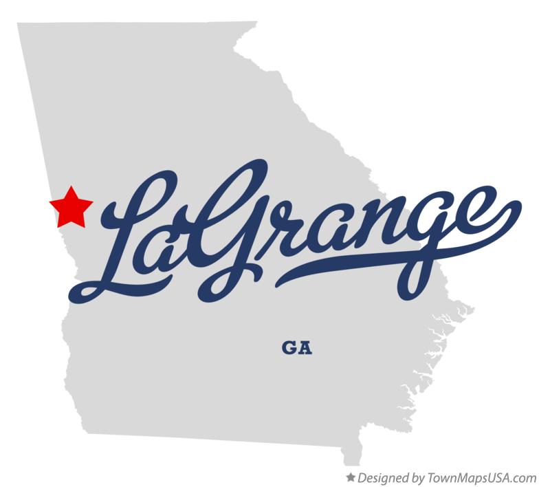 Map of LaGrange Georgia GA