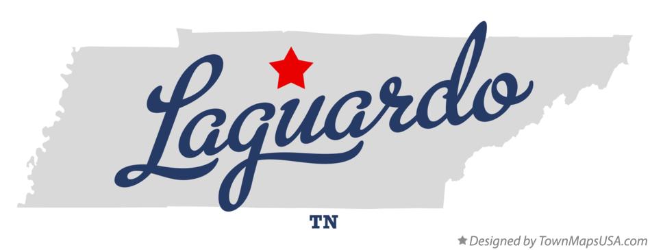 Map of Laguardo Tennessee TN
