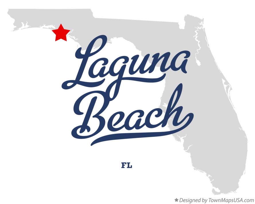 Map of Laguna Beach Florida FL