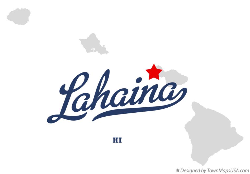 Map of Lahaina Hawaii HI