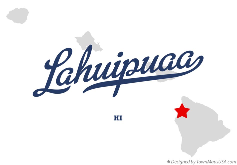 Map of Lahuipuaa Hawaii HI