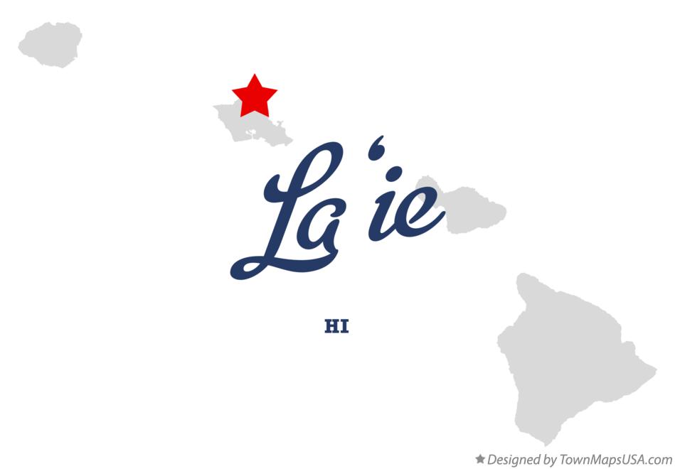 Map of Lā‘ie Hawaii HI