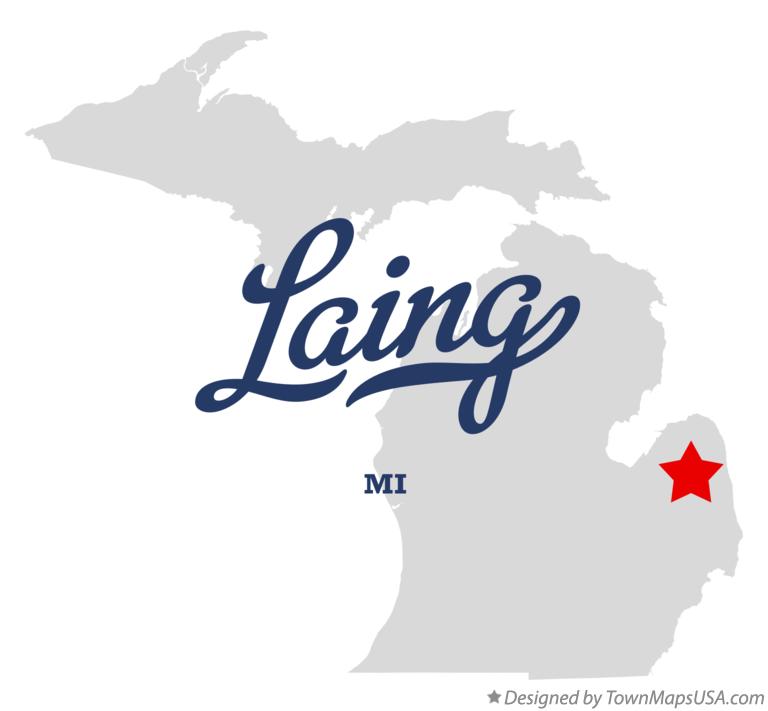 Map of Laing Michigan MI