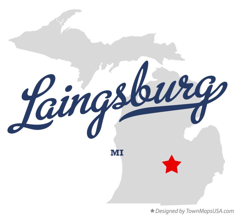Map of Laingsburg Michigan MI