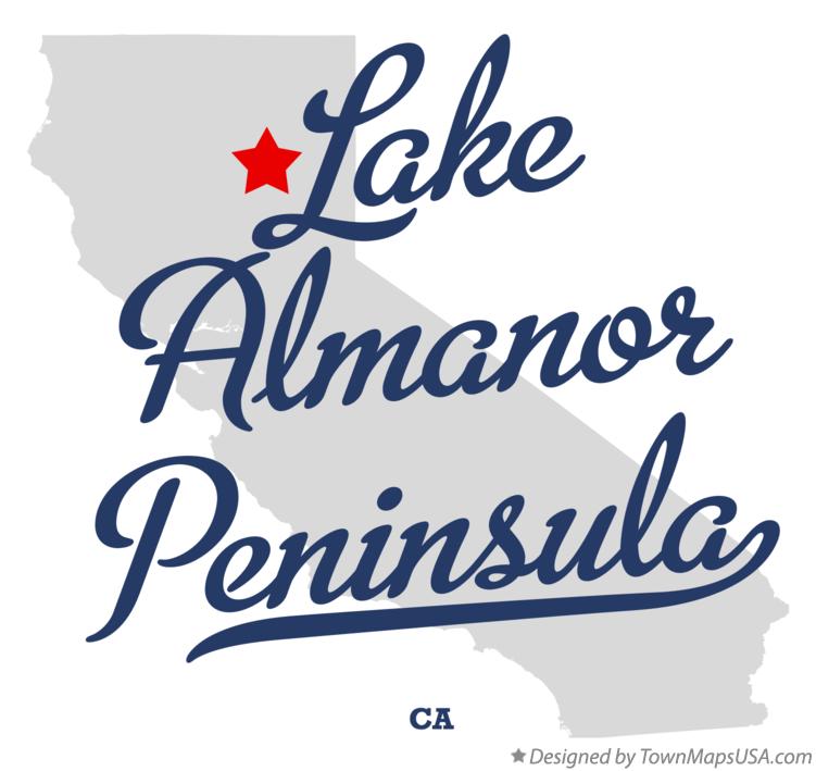 Map of Lake Almanor Peninsula California CA