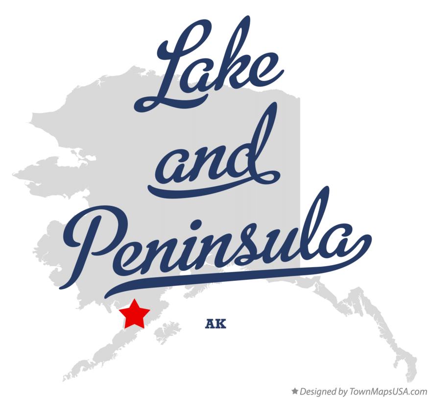 Map of Lake and Peninsula Alaska AK