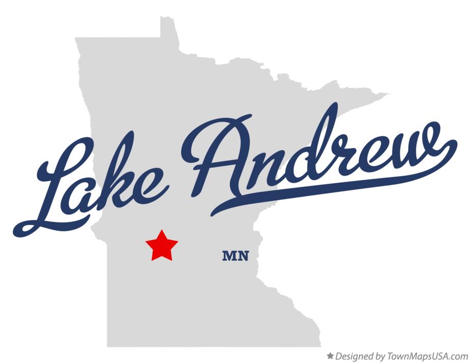 Map of Lake Andrew Minnesota MN