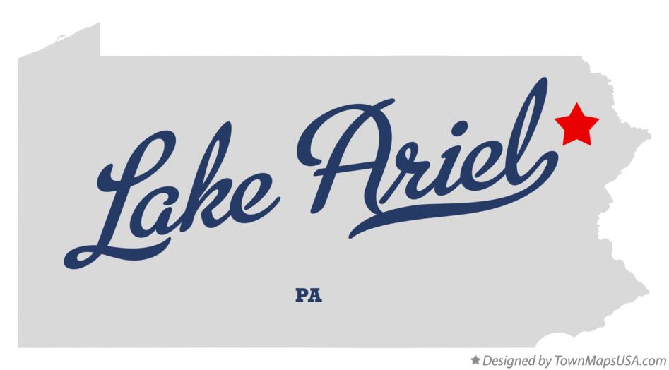 Map of Lake Ariel Pennsylvania PA