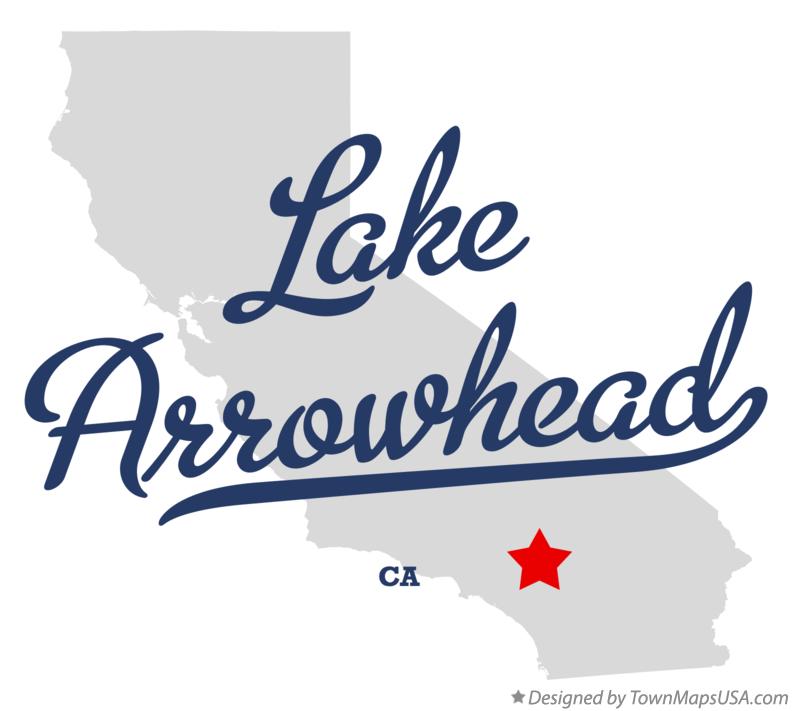 Map of Lake Arrowhead California CA