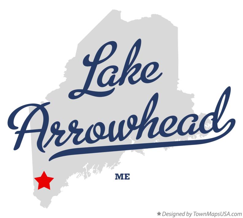 Map of Lake Arrowhead Maine ME