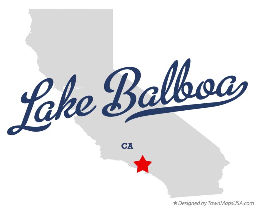 Map of Lake Balboa California CA