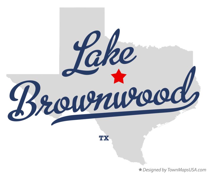 Map of Lake Brownwood Texas TX