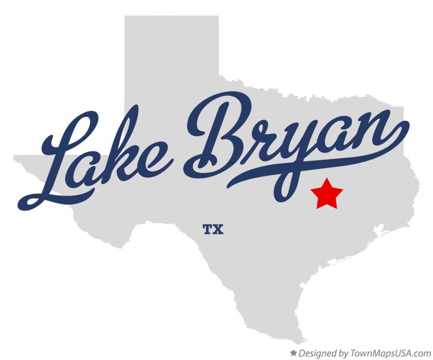 Map of Lake Bryan Texas TX