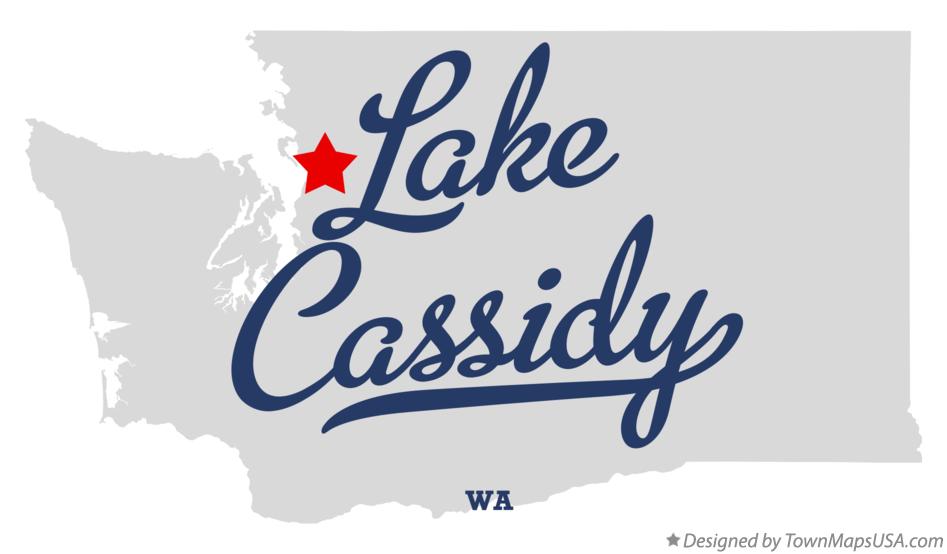 Map of Lake Cassidy Washington WA