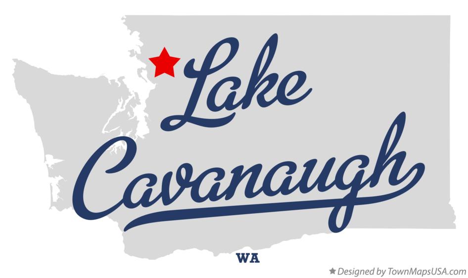 Map of Lake Cavanaugh Washington WA
