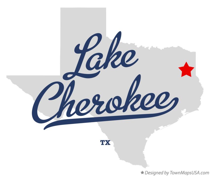 Map of Lake Cherokee Texas TX