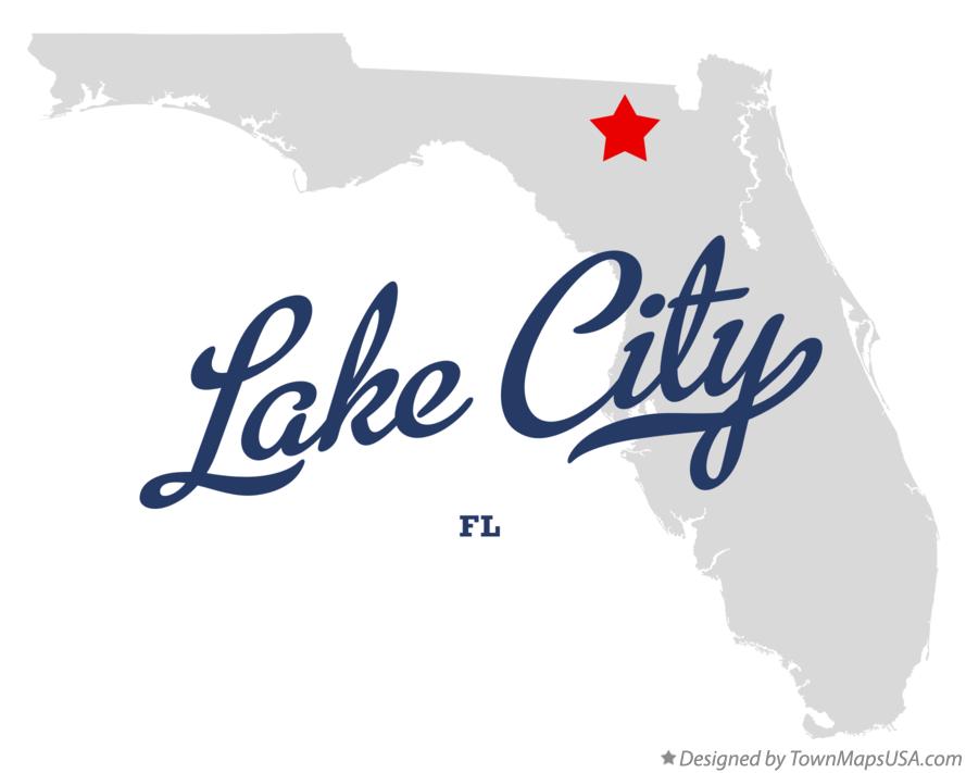 Map of Lake City Florida FL