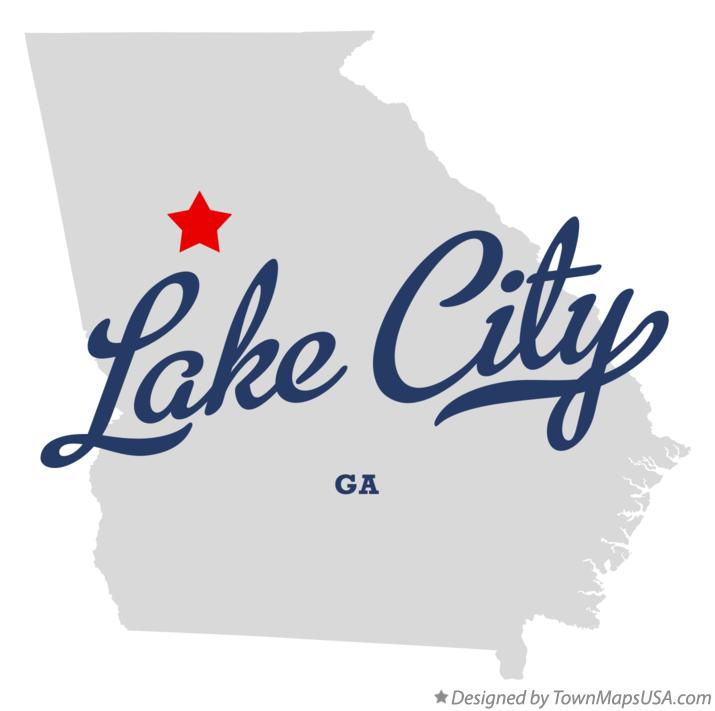 Map of Lake City Georgia GA