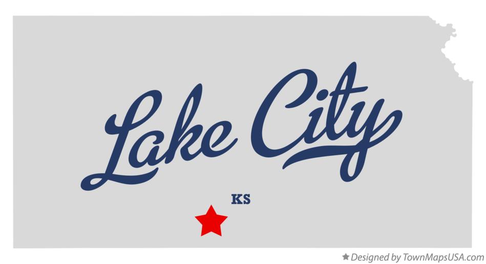 Map of Lake City Kansas KS
