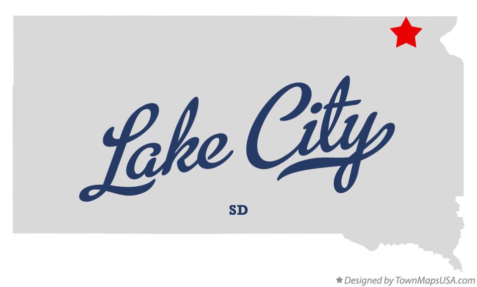 Map of Lake City South Dakota SD